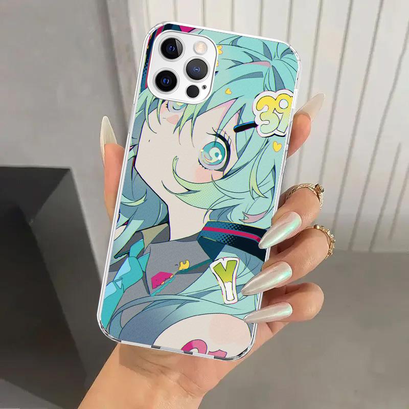 Милый Аниме Девушка INS Чехол для Телефона для Iphone 17 Air 16 15 Plus 14 13 Mini 12 11 Pro Max 16E 7 8 SE 2020 Мягкий Funda Печатный Корпус 17 A
