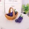 3Pcs/Set Dollhouse Simulation Vegetable Handheld Basket Model Mini Vegetables Decoration For 1/12 Dolls House Kitchen Play Toys