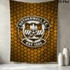 Motherwell FC Wall Tapestry Aesthetic Wall Hanging Printed Fabric Blanket Decorative Tapestries for Bedroom Living Room Home Decor