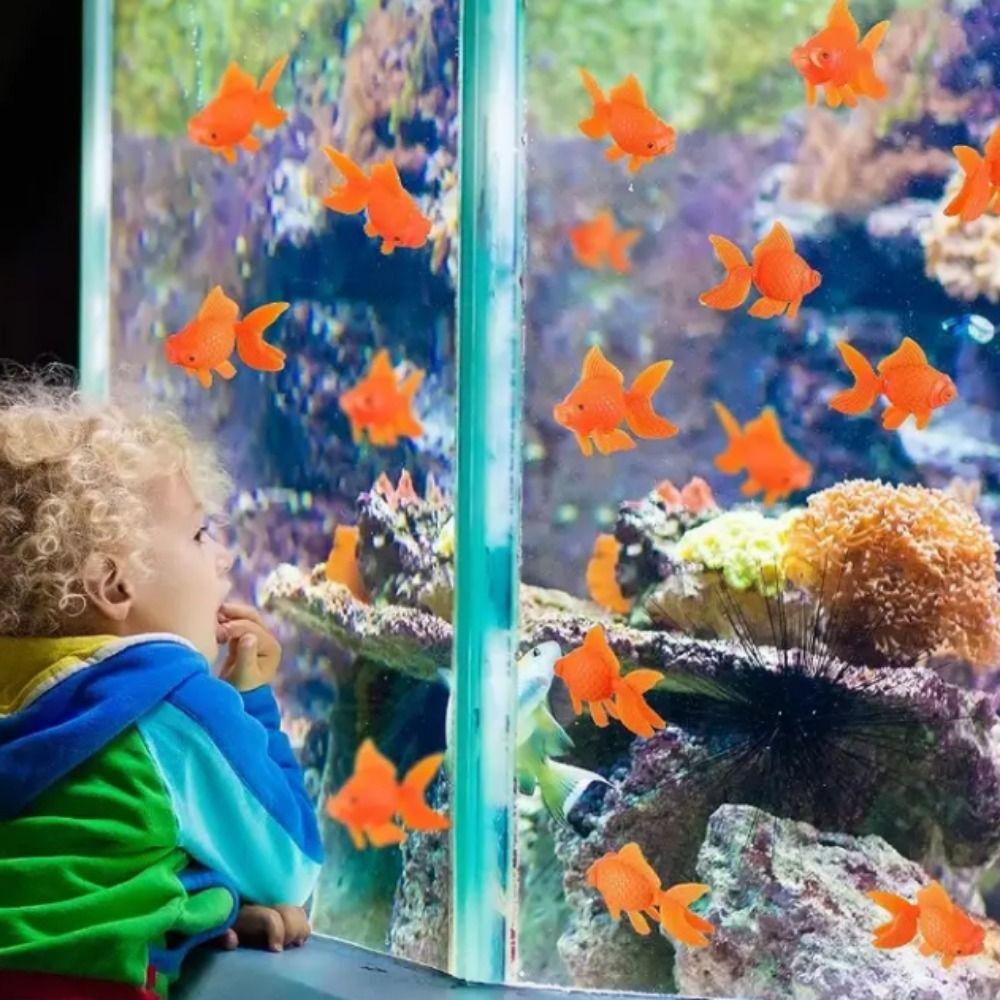10pcs Lifelike Realistic Goldfish Simulation Moving Goldfish Artificial Fish Aquarium