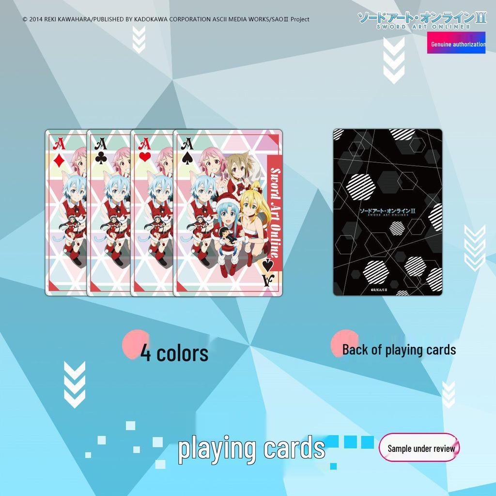 Креативные игральные карты на тему аниме Sword Art Online с Кирито и Асуной