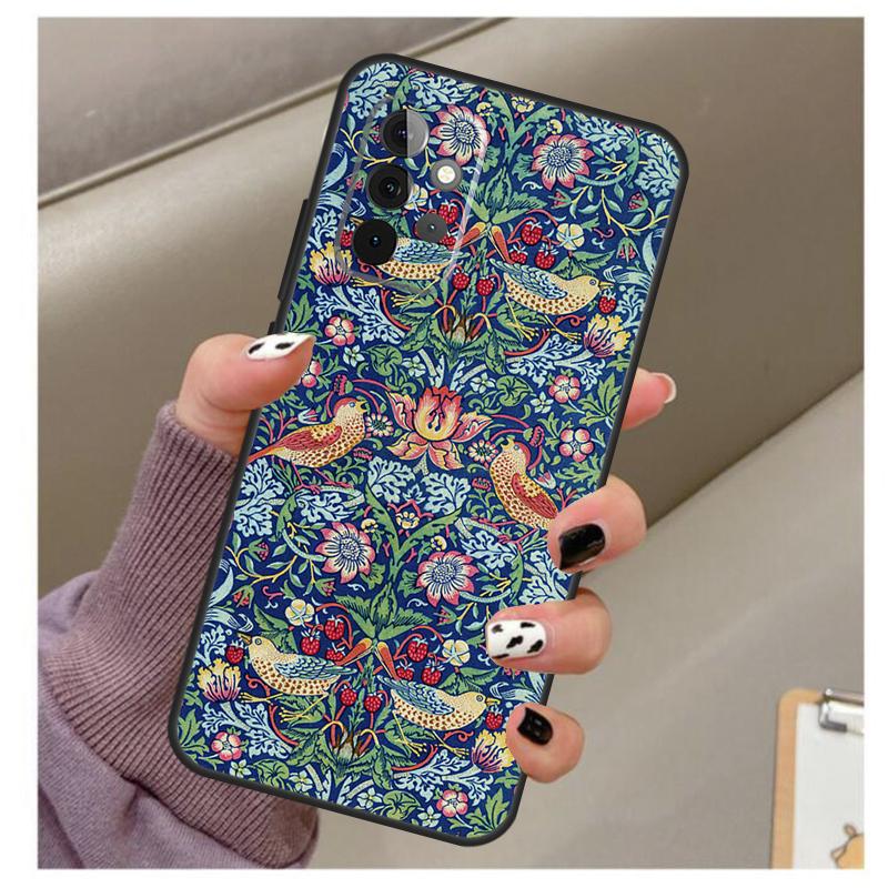 Кейс William Morris Strawberry Thief для Samsung Galaxy A35 A55 A15 A32 A12 A22 A52 A06 A54 A34 A14 A56 A36 A26 A16 A13 A53