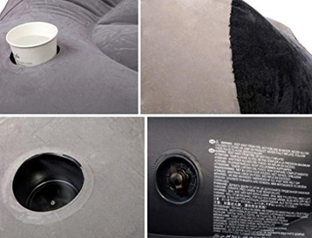 Надувной диван ZS-LISOFA, Белый, Надувной, с местом для хранения, Стильный дизайн и пуфик. [Исключительный комфорт для идеальной посадки]