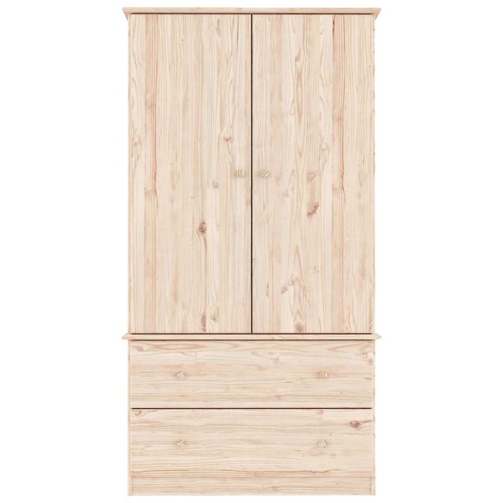 ALTA Wardrobe 90 x 55 x 170 cm Solid Pine Wood