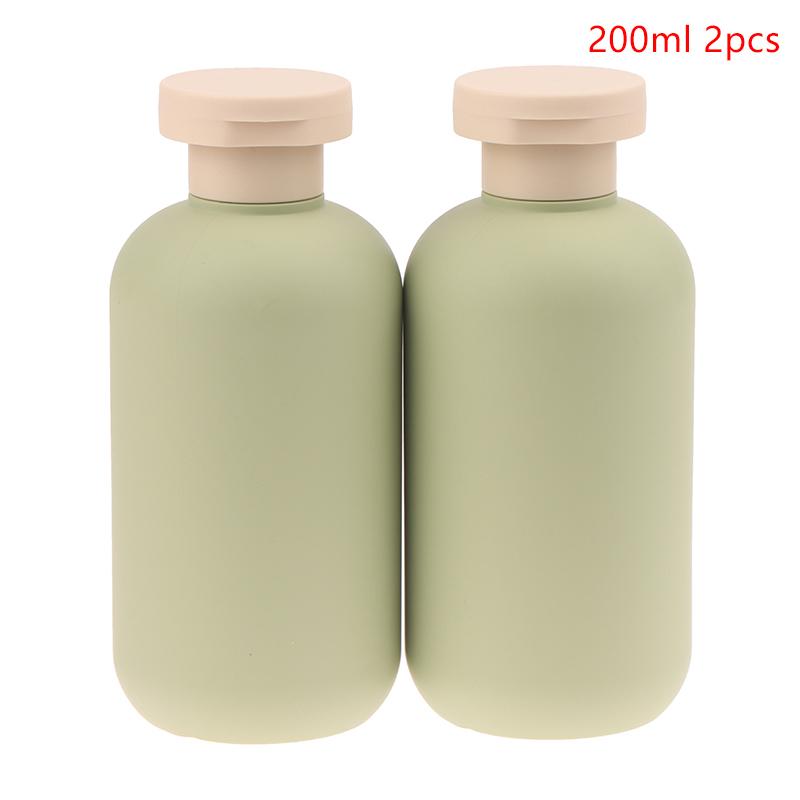 2 шт. 100/200 мл Синий Зеленый Розовый Пустой Пластиковый Флакон с Дозатором для Лосьона Шампуня Флакон с Крышкой Флип Косметические Контейнеры Многоразовые Флаконы