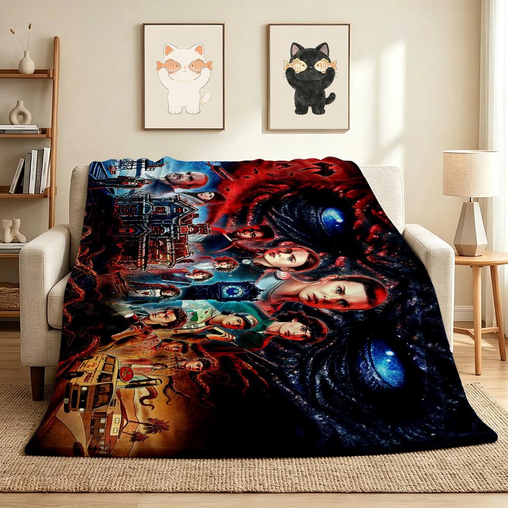 Stranger Things Flannel Blanket Throw Blanket Soft Warm Sofa Bed Camping Car home Decor Unique Christmas Gift C930543