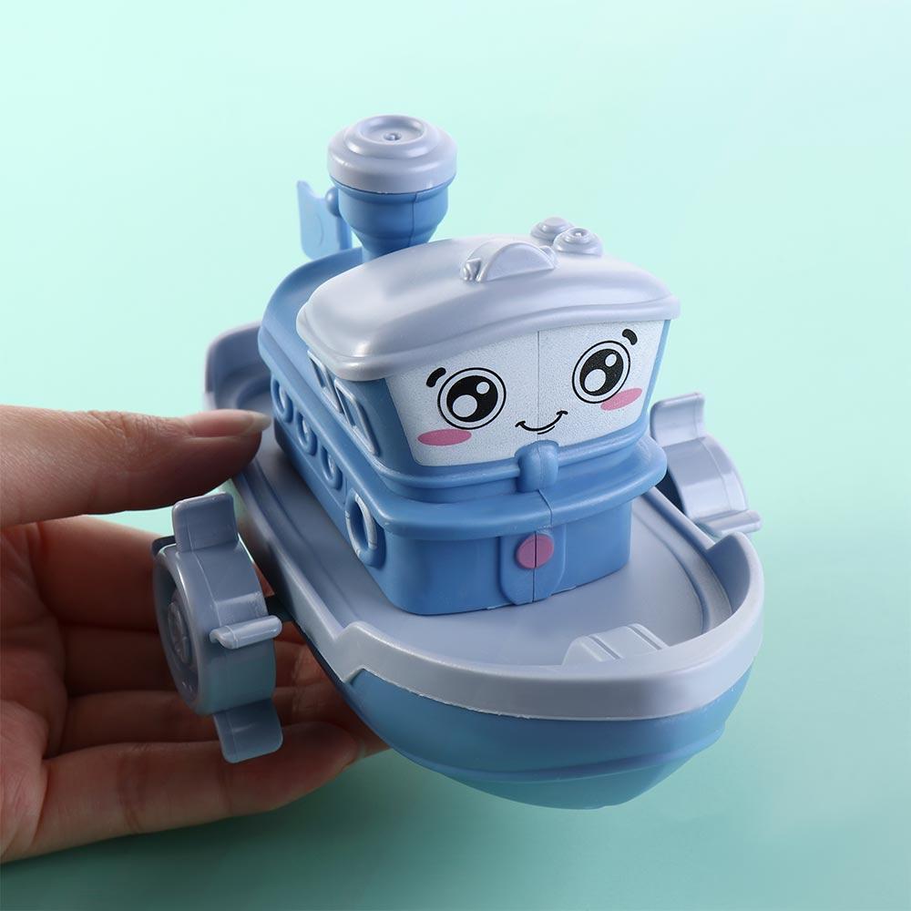 Bath Playing Toys Floating Ship Game Wind Up Toy Clockwork Boat Baby Bath Toys Cartoon Ship Toy