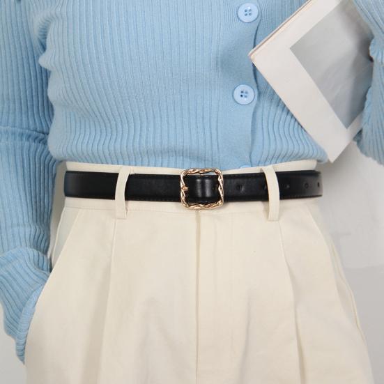 Женский ремень из искусственной кожи для платьев, брюк, юбок, тонкий женский пояс на талию