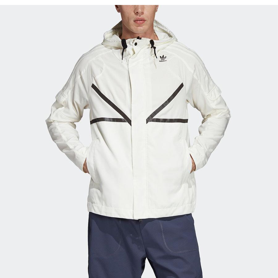 adidas Оригинальная повседневная спортивная куртка Trefoil Karkaj, мужская верхняя одежда Han-Jade-White DV1986