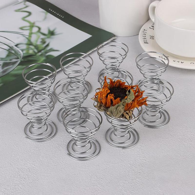 6 шт. цветочный горшок из нержавеющей стали, подставка для воздушных растений, контейнер, держатель Tillandsia