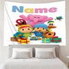Custom Name Pocoyo Print Tapestry, Backdrop, Easy Setup, Ideal for Bedroom, Office & Living Room, with Aesthetic Wall Hanging Decor.