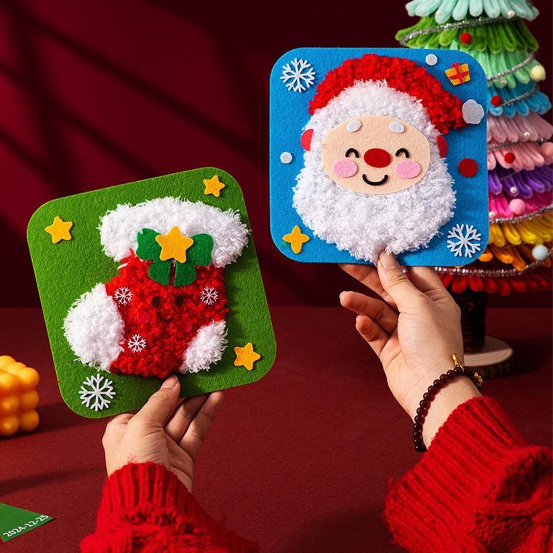 Christmas Children's Handmade Decoration Non-woven Fabric Sewing, Drawing, Puzzle DIY Material Small Gift