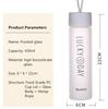 Personalised Custom Logo 430ml Glass Waterbottles Borosilicate Frosted Glass Water Drinking Bottle