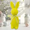 Easter Bunny Statue Freestanding Foam Rabbit Ornament Faux Moss Rabbit Flocked Bunny Figurine Centerpiece for Desk Mantel Dining Table