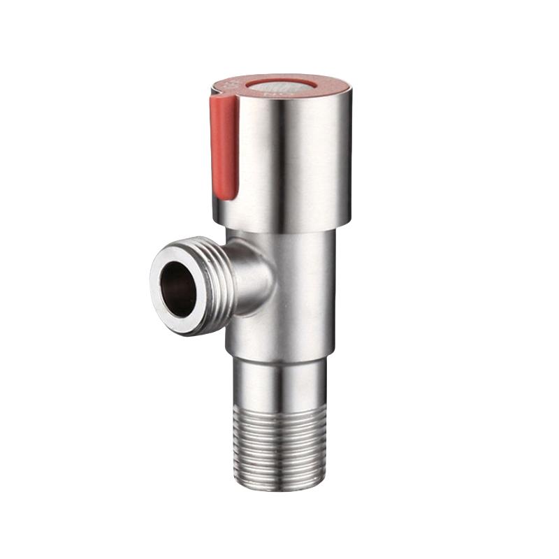 Трехходовой кран Туалетный запорный кран для воды Кран для водонагревателя 201 Нержавеющая сталь Кран для горячей и холодной воды для ванных комнат, кухонь, туалета