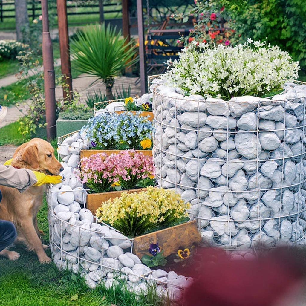 Искусственные цветы, искусственные нарциссы, цветы, устойчивые к ультрафиолетовому излучению, кашпо, крыльцо, патио, офисное украшение для дома(6 цветов, 1/2/3/4/5 шт. на выбор)