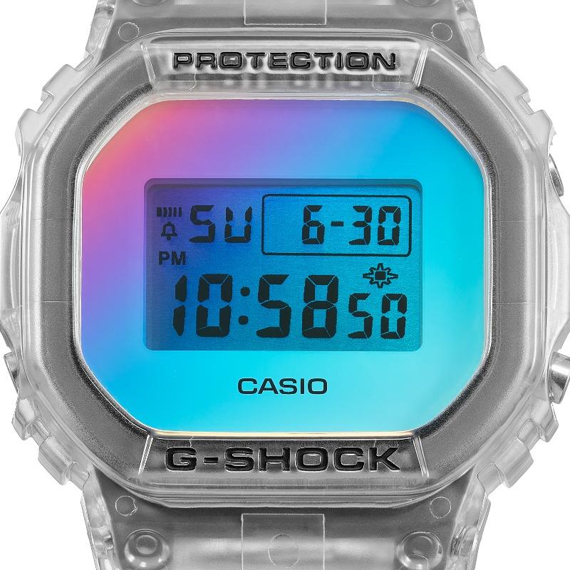 Casio Мужские часы G-SHOCK, кварцевые, с противоударным и водозащитным корпусом (200 м) из смолы, с будильником, DW-5600SRS-7PRT