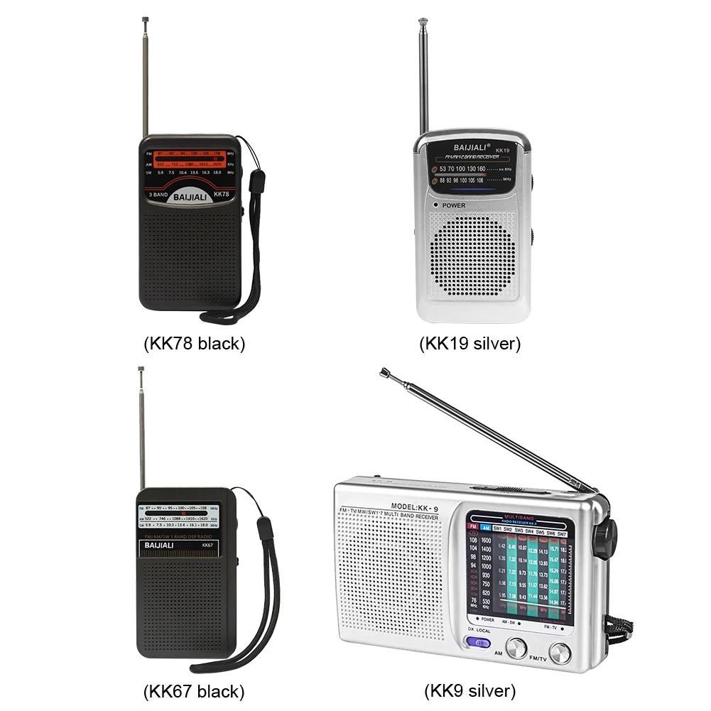 Портативное радио FM AM SW Карманный радиоприемник с указателем LCD Дисплей Радио на батарейках Walkman для использования в помещении, на улице, в чрезвычайных ситуациях
