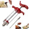 Marinade Injector Flavor Syringe Cook Meat Poultry Smoker Turkey Chicken