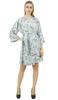 Bimba Women's Gray Floral Printed Georgette Bridesmaid Getting Ready