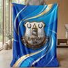 Everton Football Print Flannel Blanket, Soft Warm Lightweight Throw Blanket for Sofa Bed Camping