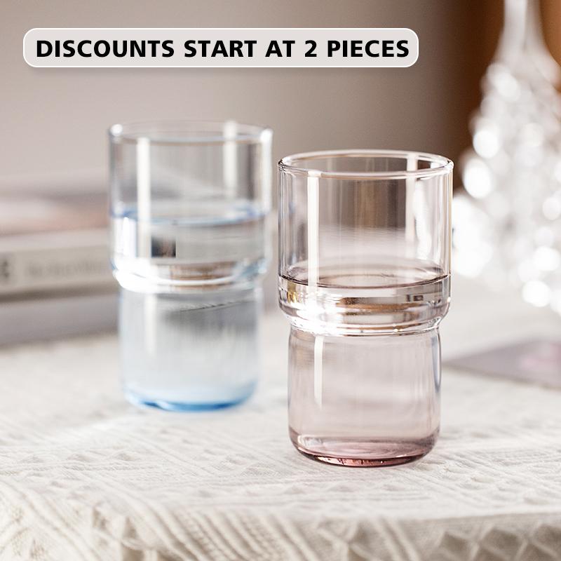 Стеклянные стаканы для лонг-дринков, цветные стаканы для питья, цветные стаканы, закаленное стекло для сока, напитков, пива, коктейлей