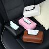 Practical Car Tissue Holder PU Leather Automotive Napkin Holder Gift Tissue Storage Box  Car Seats