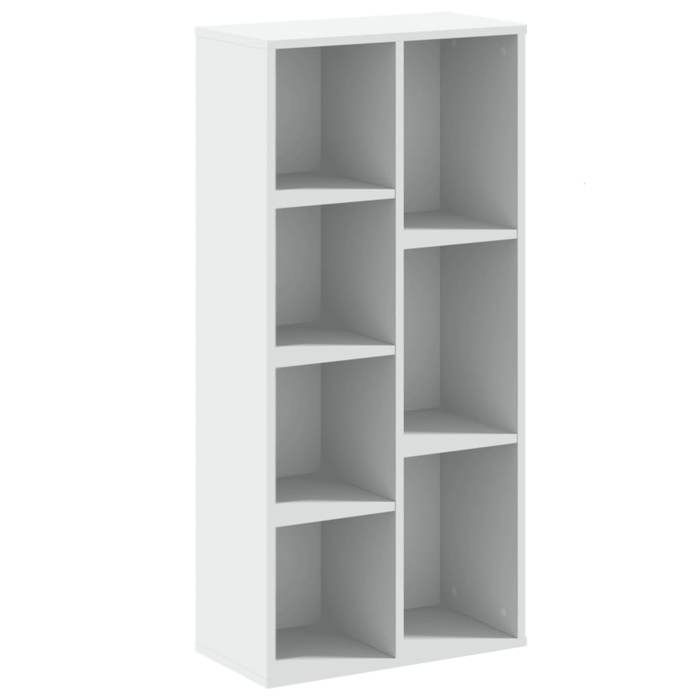 VidaXL Bibliothèque blanc 50x25x105 cm bois d'ingénierie, étagère, étagère à livres, support de livre, armoire de rangement, 852789