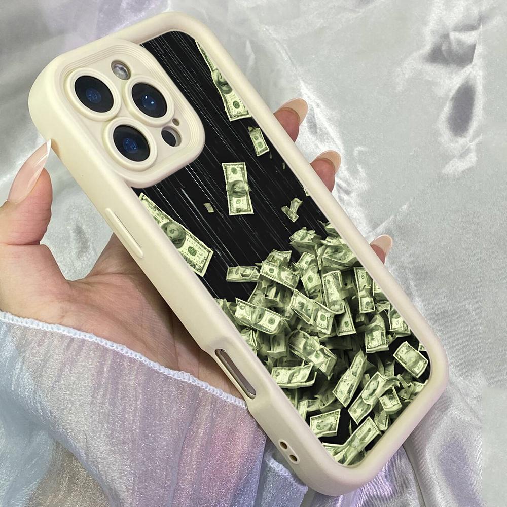 JT240 Падающие деньги для iPhone 17 16 15 14 13 Pro Max Samsung S26 S25 Ultra A17 A16 A07 A56 A36 A15 A14 A13 Xiaomi 15T Redmi 15c Note 14 13 Мягкий чехол
