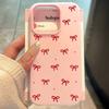 Милый чехол для телефона с принтом красного банта, матовый, для iPhone 17 Air 16 15 14 13 12 11 Pro Max X XS XR 7 8 Plus 16E SE2, противоударные чехлы