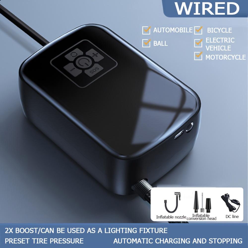 Smart Air Compressor with AI Temperature Control, Digital Tire Inflator Pump for Car SUV Motorcycle Bicycle, 4 Modes Auto Shut Off Portable Air Pump