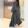 Женский oversized длинный вязаный кардиган с капюшоном, осенне-зимний, толстый, теплый, однотонный, повседневная верхняя одежда