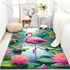 1PC Elegant Flamingo Print Carpet for Living Room Bedroom Sofa Doormat Home Decor Area Rugged Non-slip Floor Mat Large Size