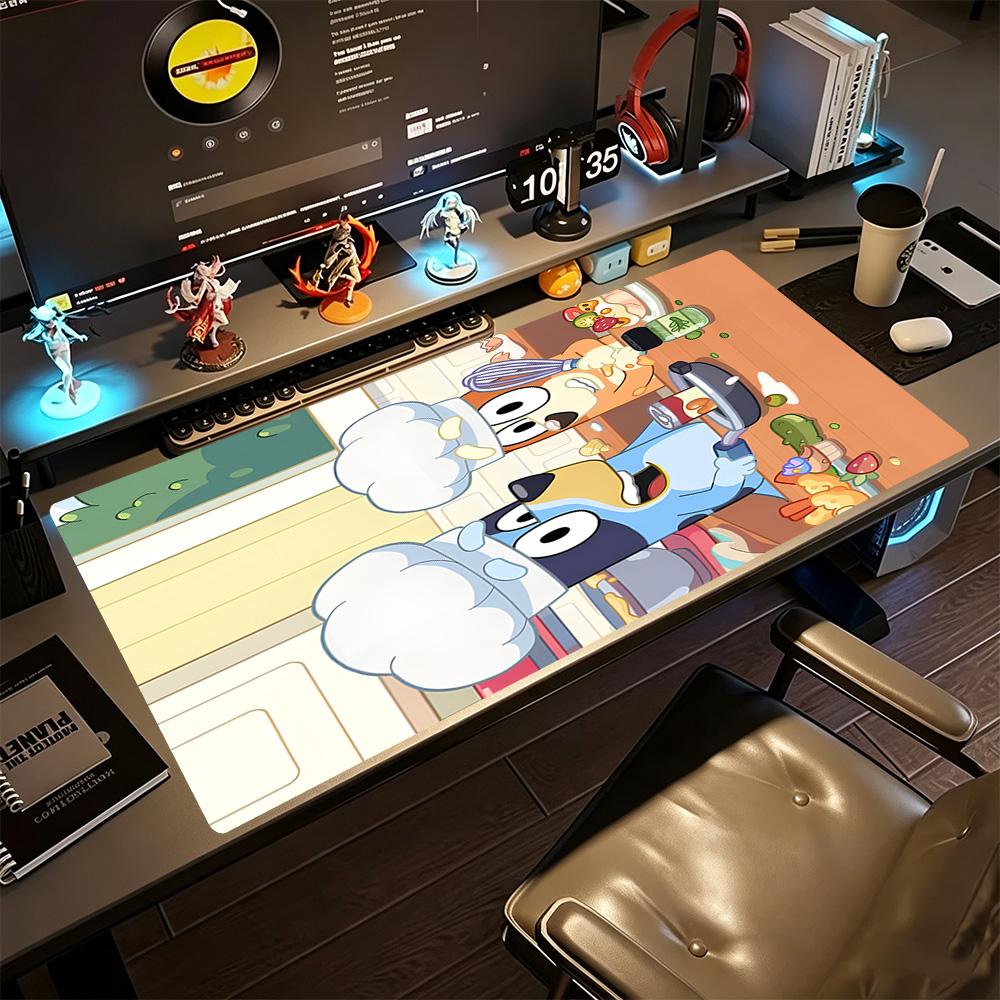 Bluey Gaming Mouse Pad Keyboard Pad Study Desk Mat Non-Slip Rubber Bottom Gaming Accessories Ideal Gift for Gamers