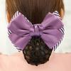 Lady Nurse Bowknot Ribbon Stripe Women Barrette Net Bun Crochet Net Bun Hair Cover Net Bun Snood