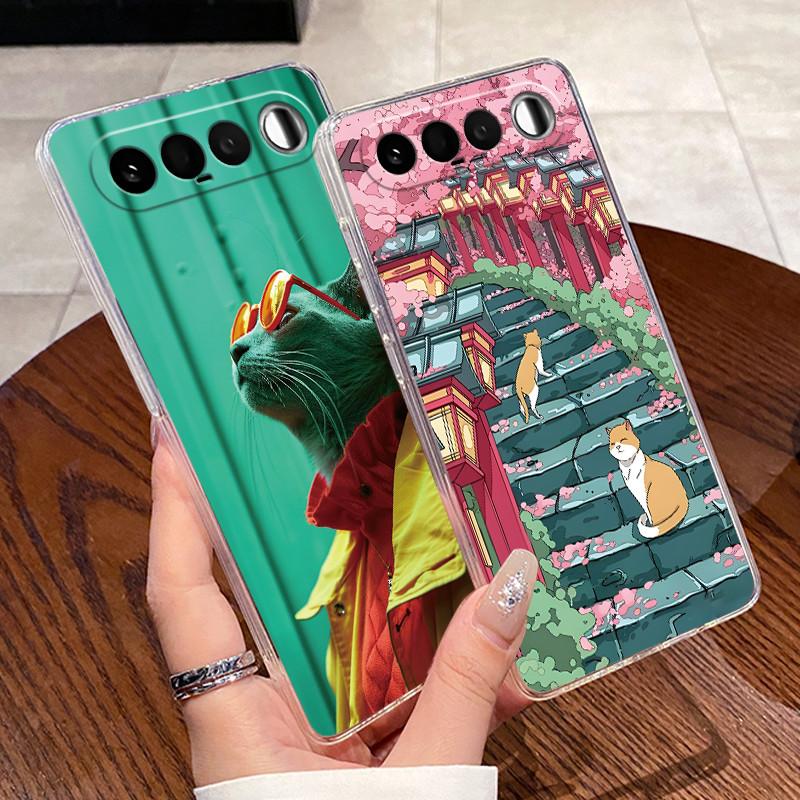 Гелевый чехол для Realme 16 5G Coque Capa Прозрачный силиконовый мягкий ТПУ задняя крышка Милый кот Кролик Сердце Защитный чехол Fundas