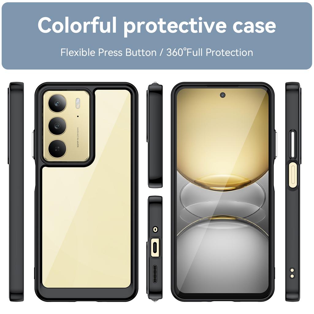 Прозрачный цветной чехол из ТПУ для Realme C75 4G Защитная накладка Прозрачные Fundas Coque Capa