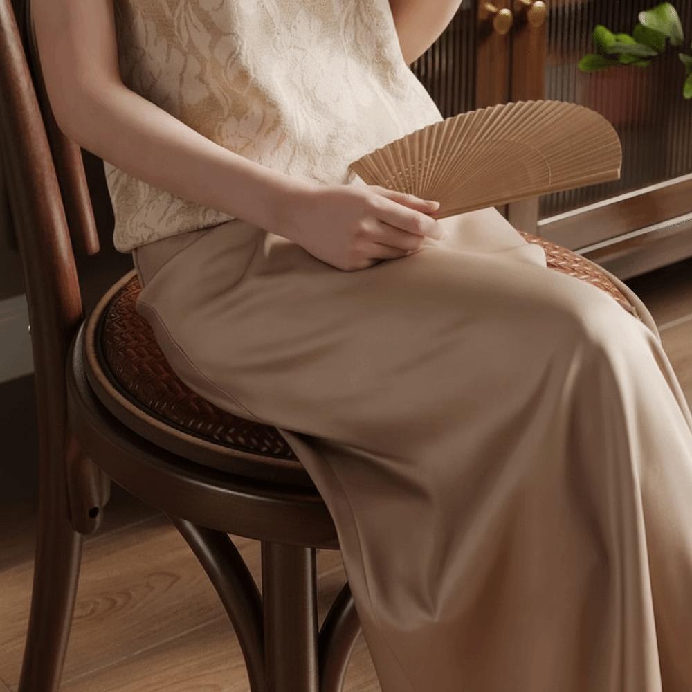 Non-slip Tatami Floor Cushion Woven Texture Seat Pad Durable Round Floor Cushion Living Room