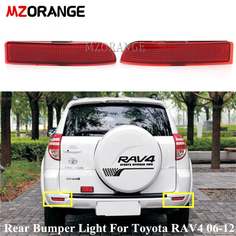 Красный задний бампер фара автомобильные аксессуары для Toyota RAV4 2006-2012 отражатель крышка тормозной фонарь запчасти замена авто