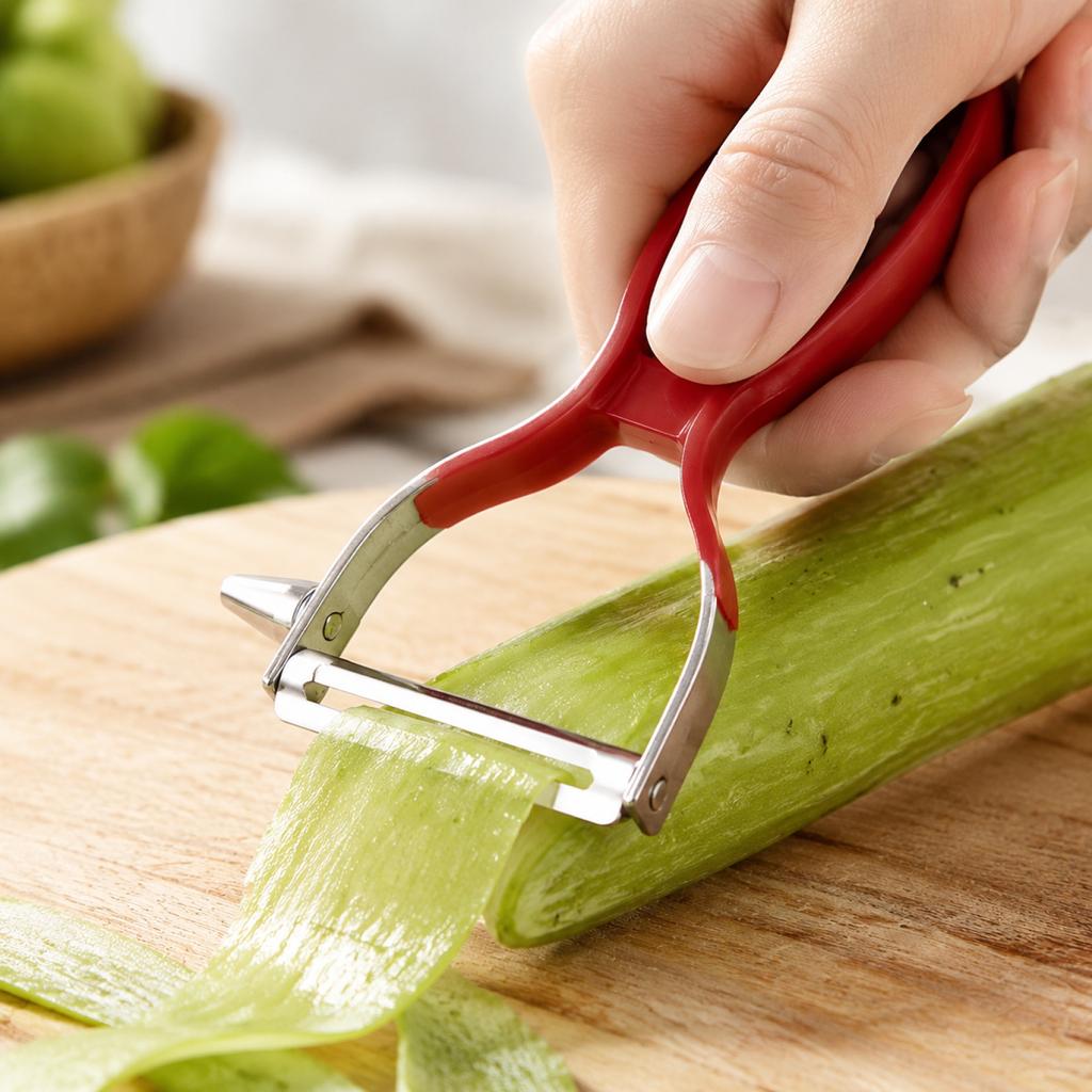 Stainless Steel Vegetable Peeler Kitchen Fruit Peeler with Ergonomic Handle and Sharp Blade for Efficient Peeling and Slicing
