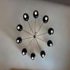 Mid Century Modern Sputnik Chandelier Brass Diabolo 10 Arms
