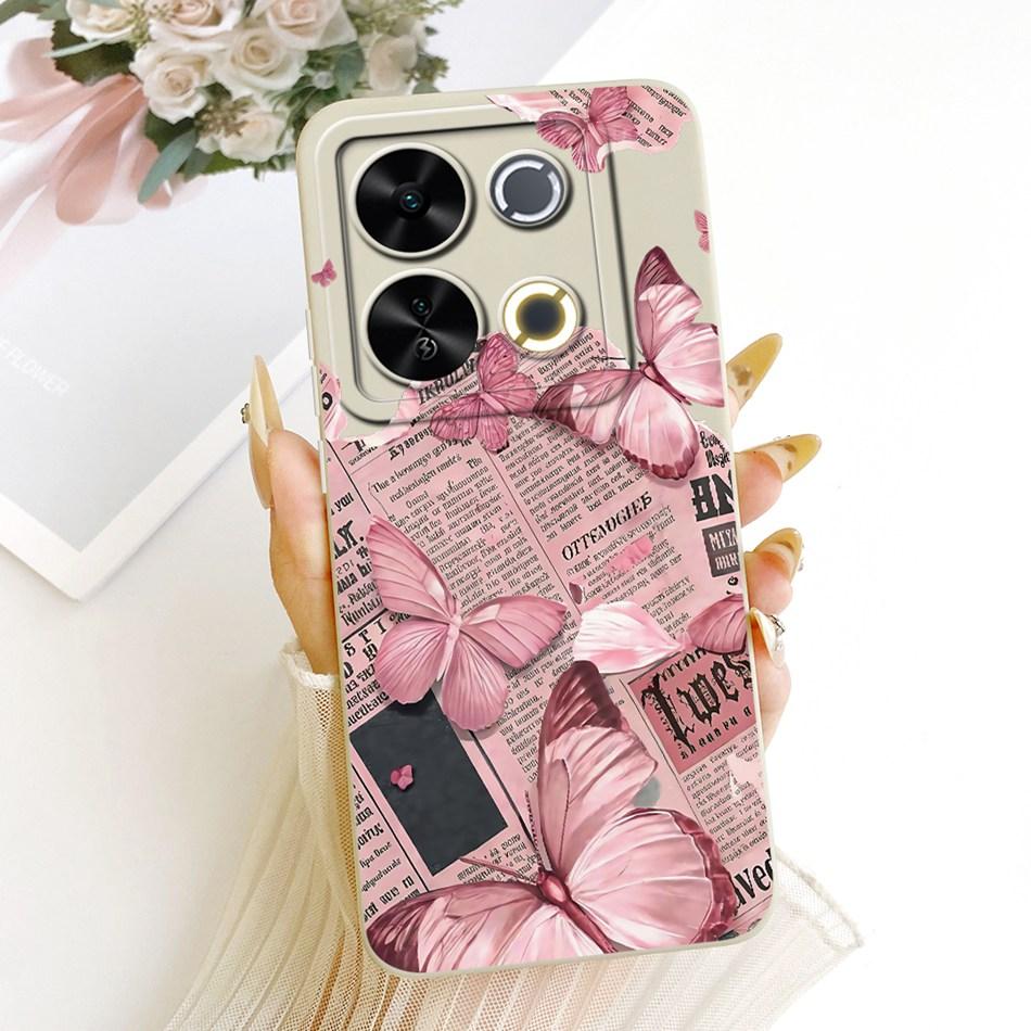 For ITEL P65 Cute Cat Flower Cartoon Phone Case For Itel P671L ItelP65 Shockproof Soft Silicone Covers Bumpers