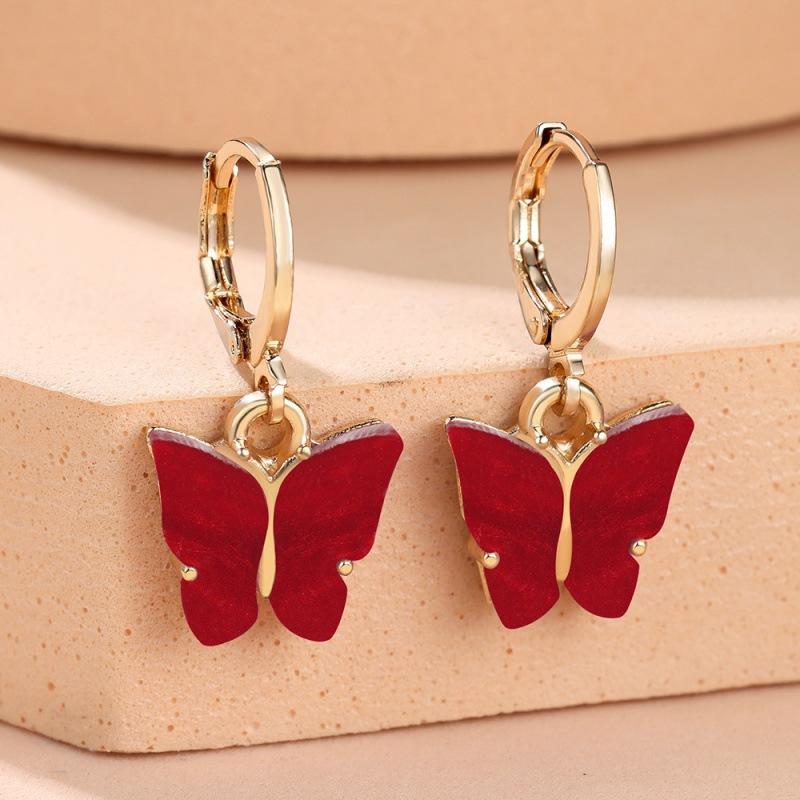SHEIN butterfly earrings, summer temperament super fairy butterfly earrings, ear buckles ins wind color