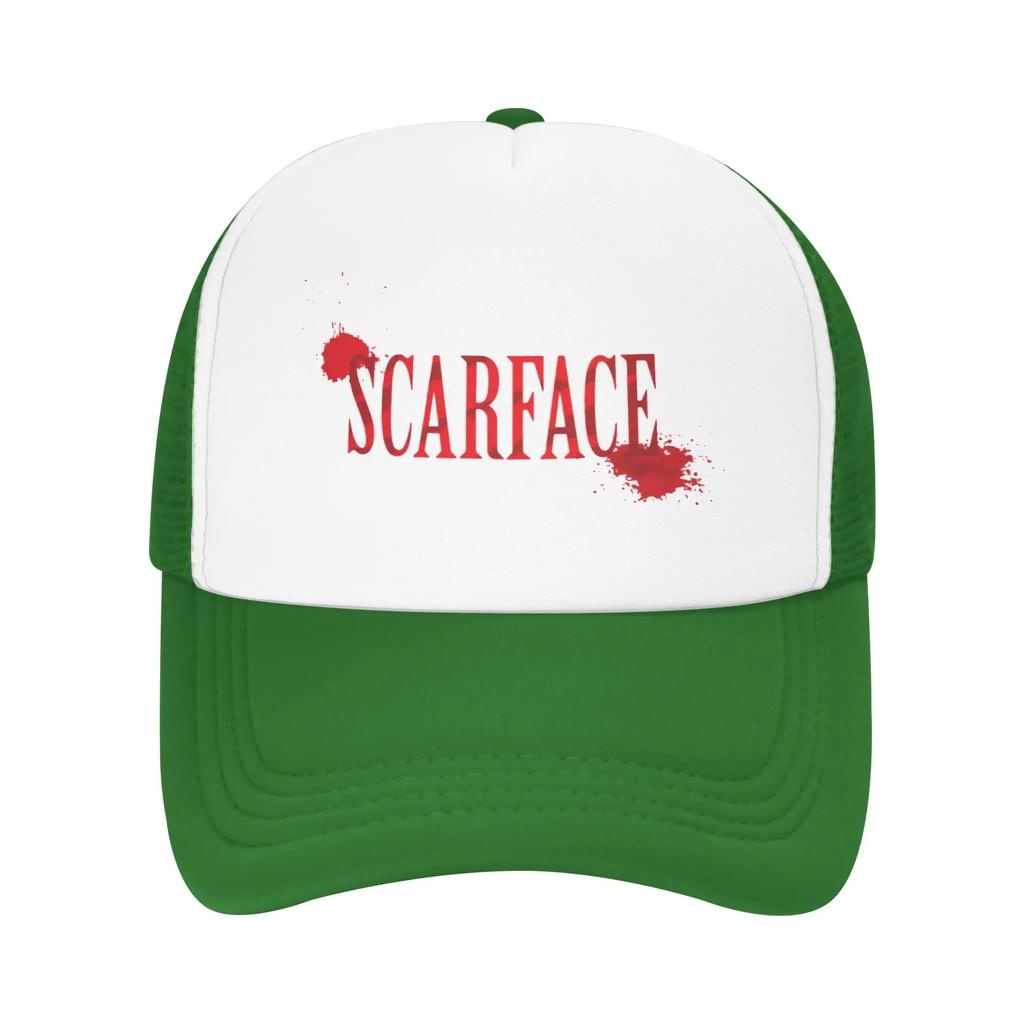 New Summer Mesh Sun Hats Scarface logo Summer Baseball Cap Funny Trucker Hat Unisex Women Design Kpop Rock Breathable Baseball Cap