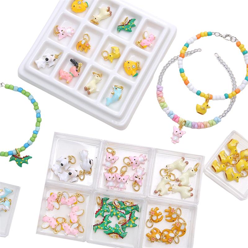 1pc/bag Alloy Drop Oil Cute Little Animal Pendant DIY Bracelet Necklace Earrings Jewelry Accessories