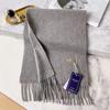 Gray Gray Men's 100 Pure Cashmere Scarf High-end Winter Men's Scarf Men's Middle-aged Father Gift