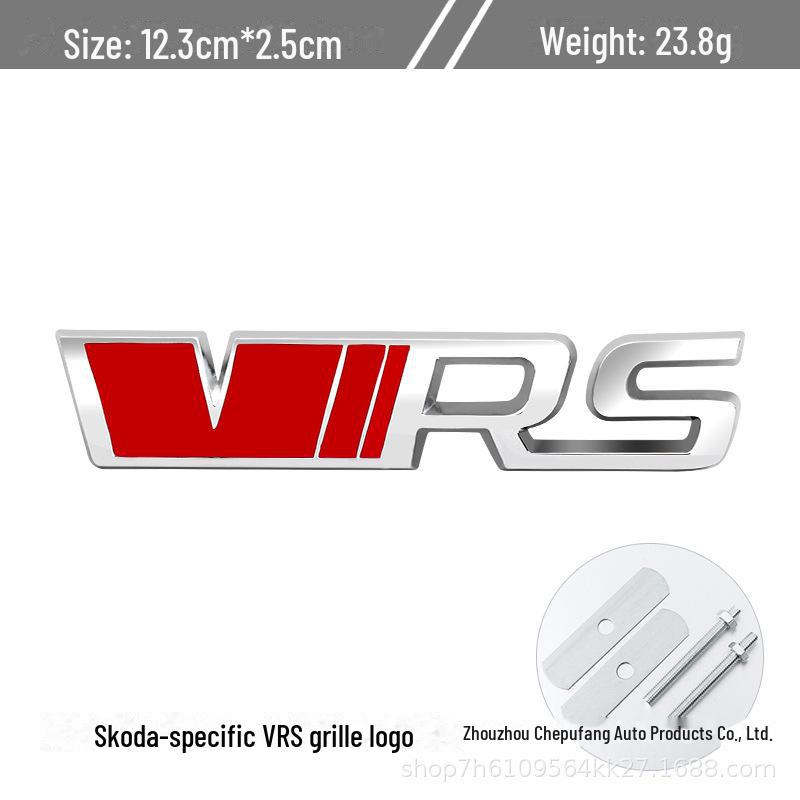Compatible with Volkswagen Skoda Octavia/Fabia RS: VRS Grille/Fender/Metal Tail Logo and Body Sticker