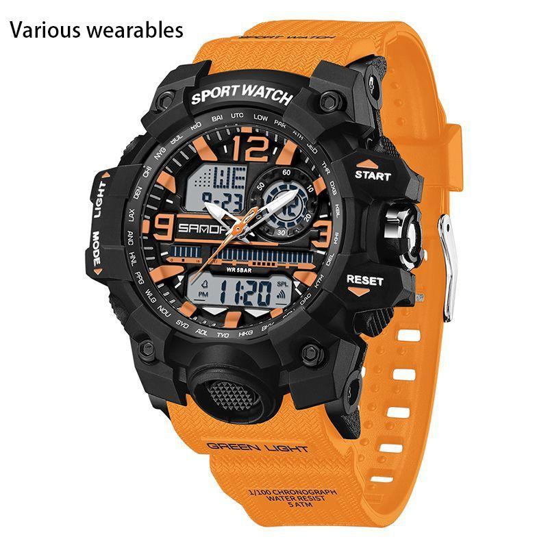 New Watch Trend Fashion Men's Student Teen Electronic Watch Waterproof Multi-functional Watch