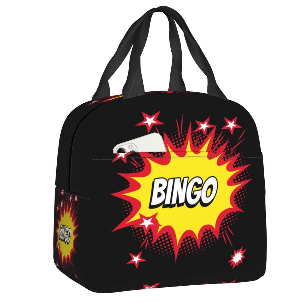 Custom Bingo Queen Game Lover Thermal Insulated Lunch Bag Women Resuable Lunch Container Outdoor Picnic Multifunction Food Box