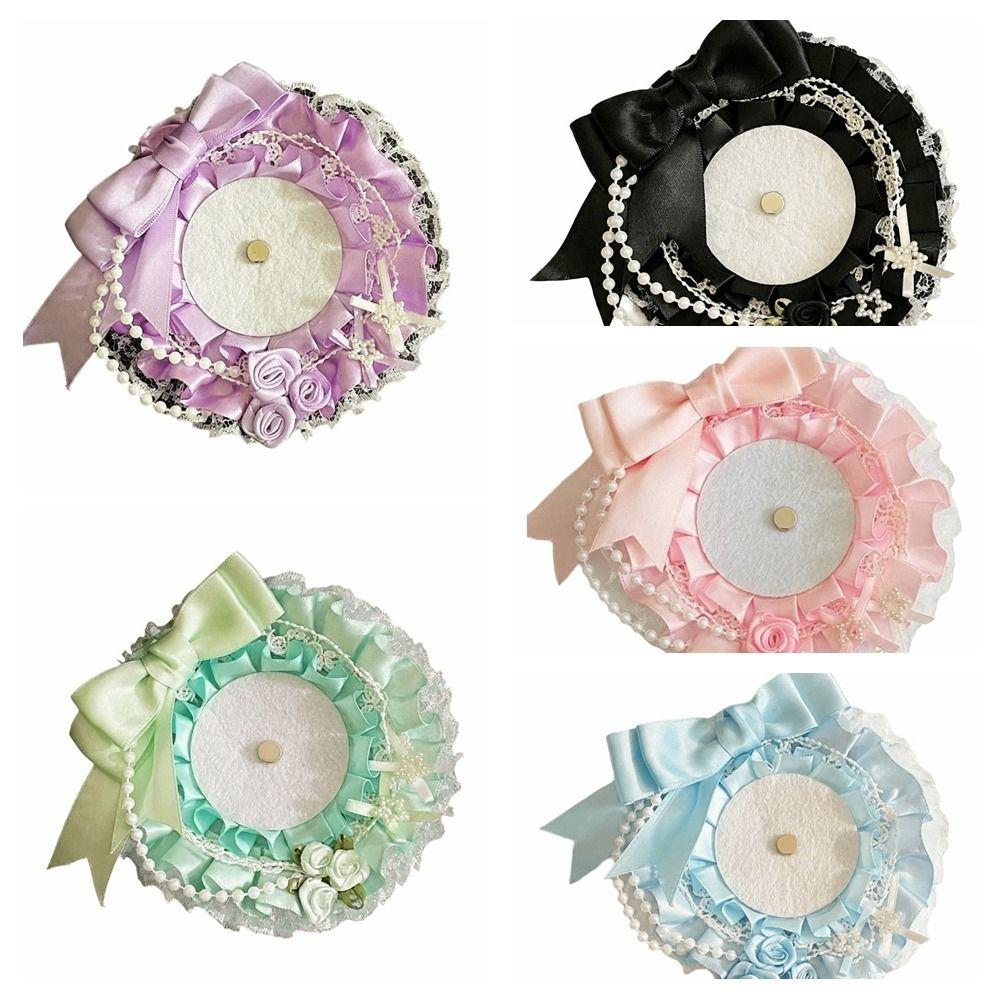 Ribbon Lace Lolita Badges Holder Pins Display Badge Rosette Base Tray Teen Girls